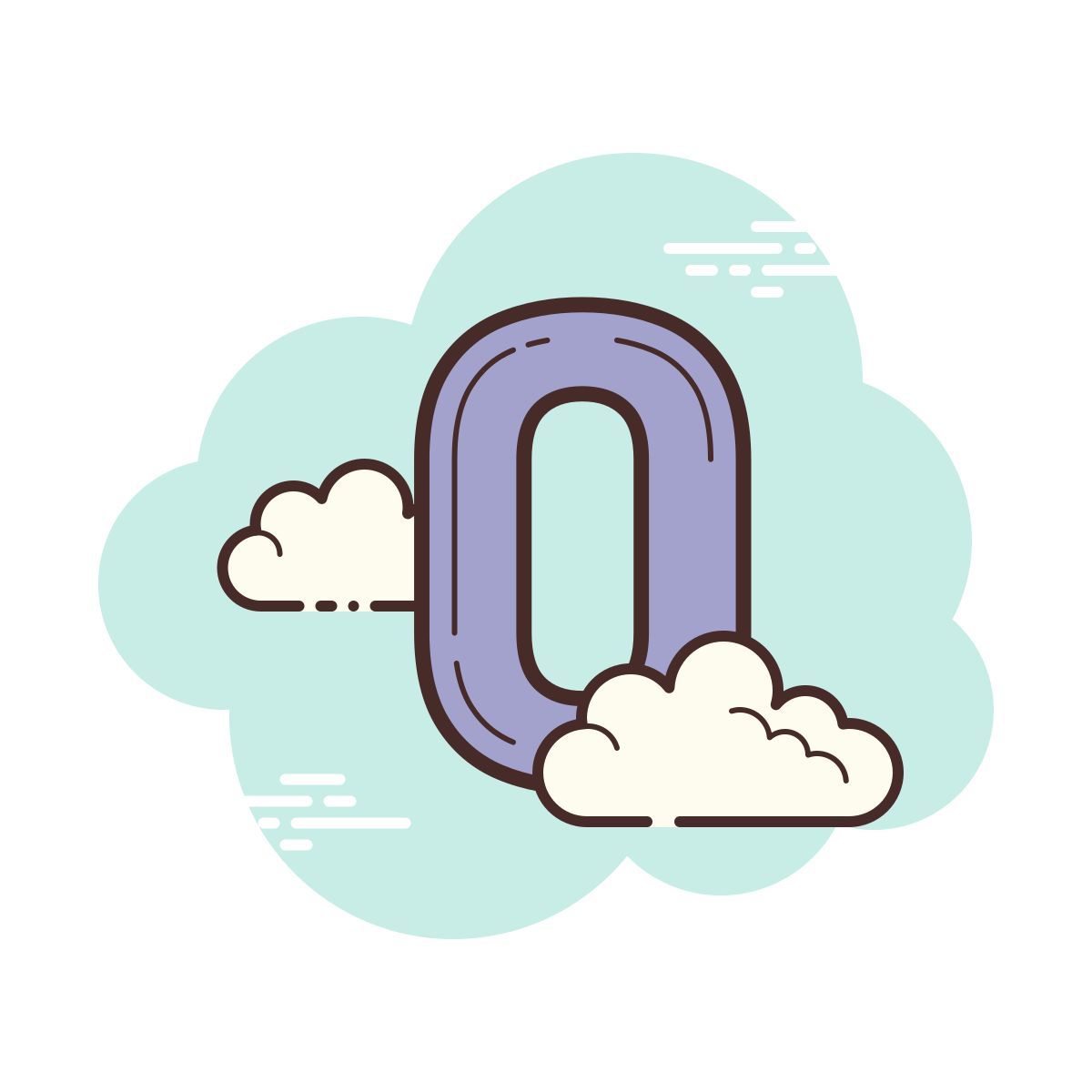 cloud style 0 icon