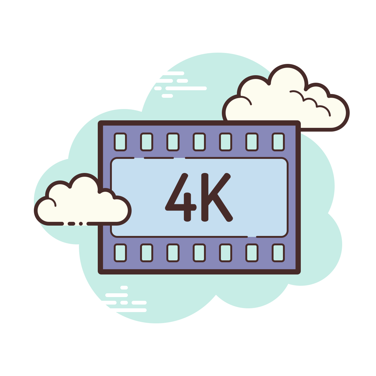 cloud style 4k icon