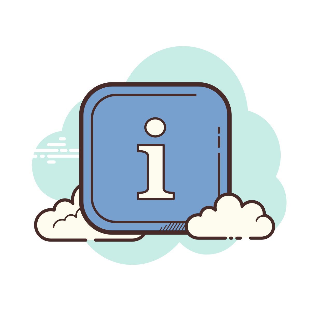 cloud style about icon