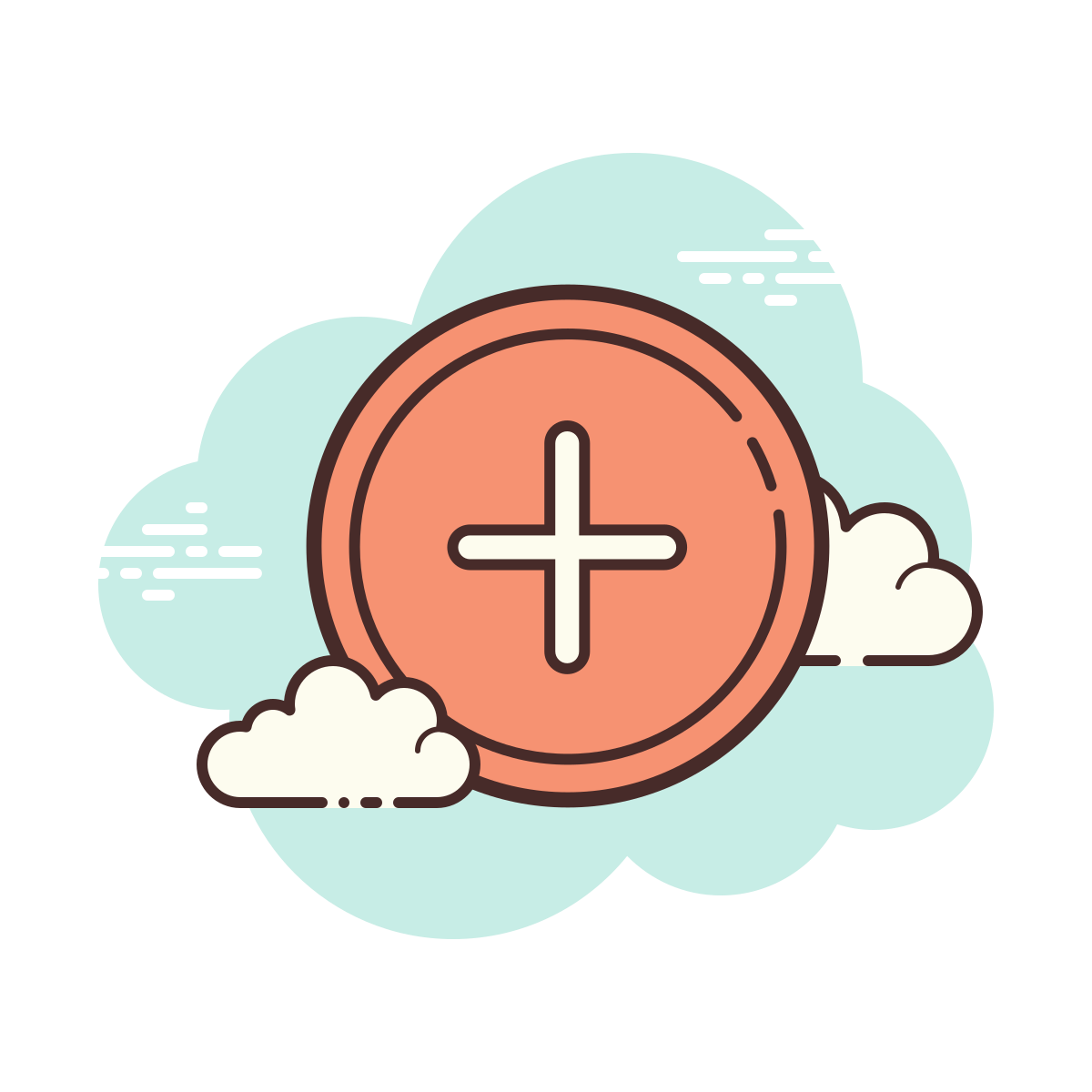 cloud style add icon