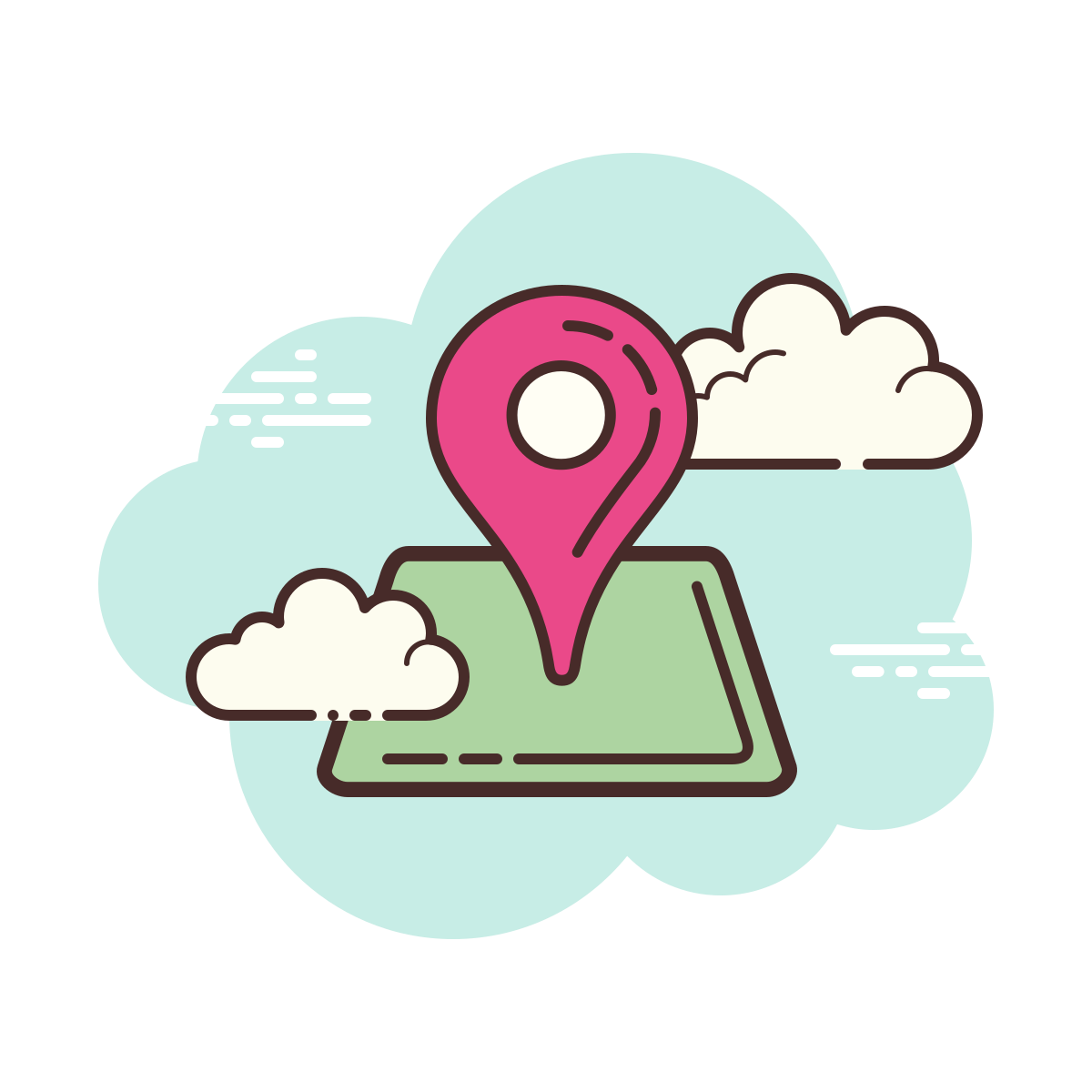 cloud style address icon
