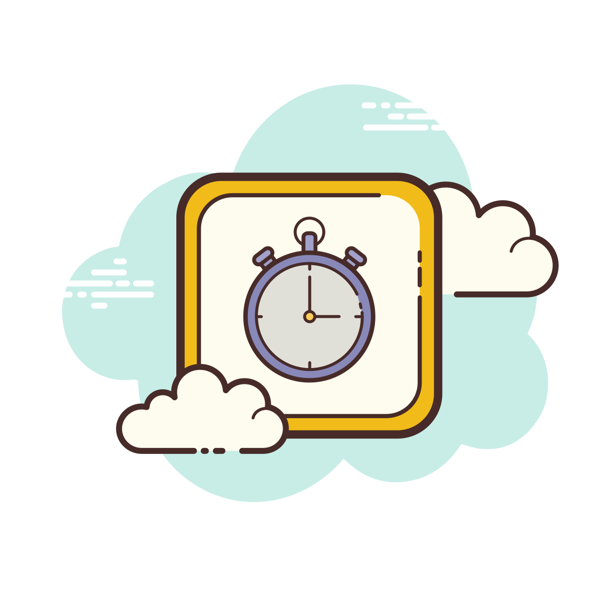 cloud style alarm clock icon