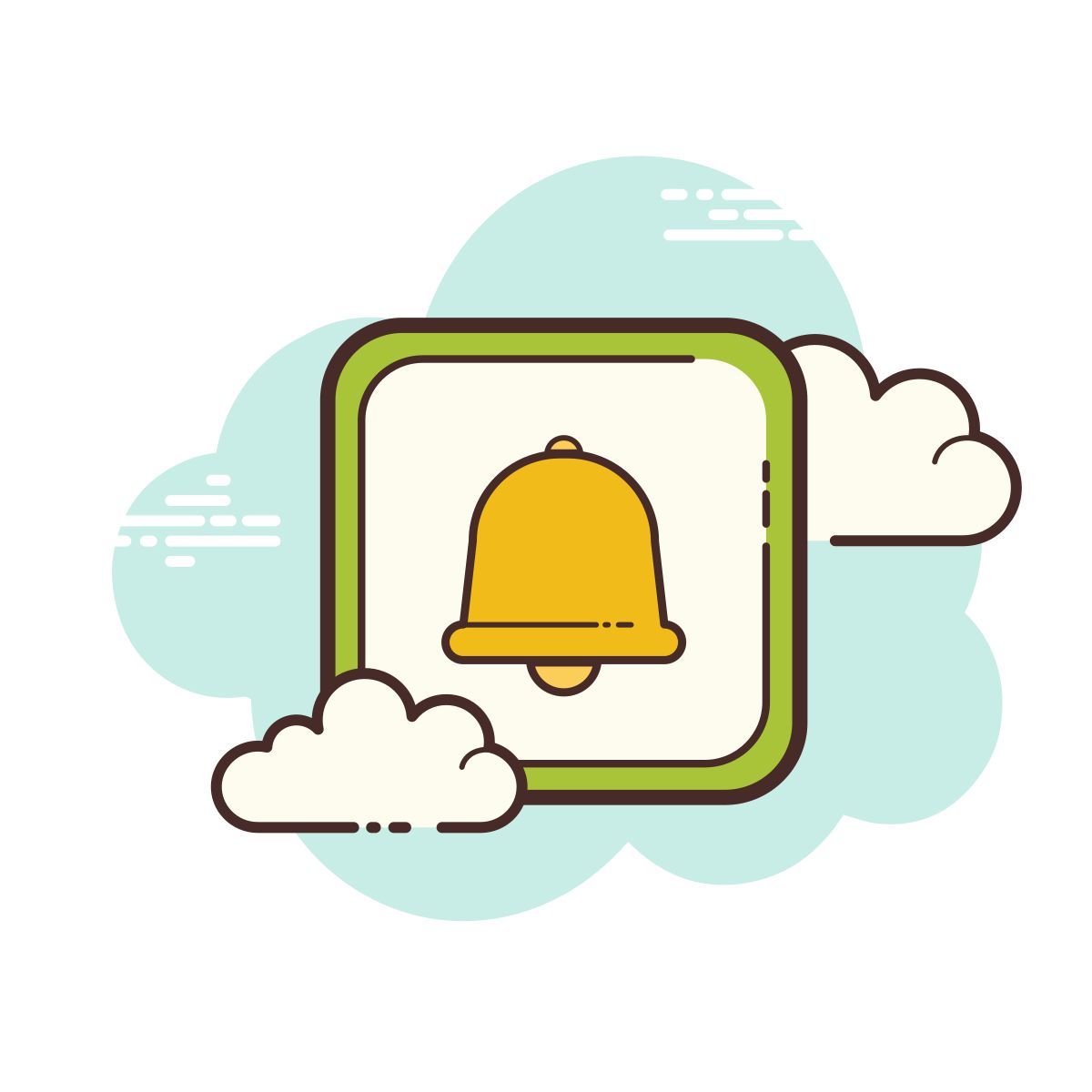 cloud style alarm icon