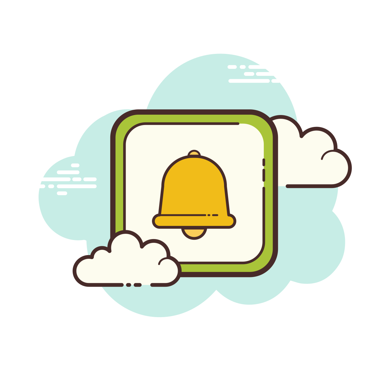 cloud style alarm icon