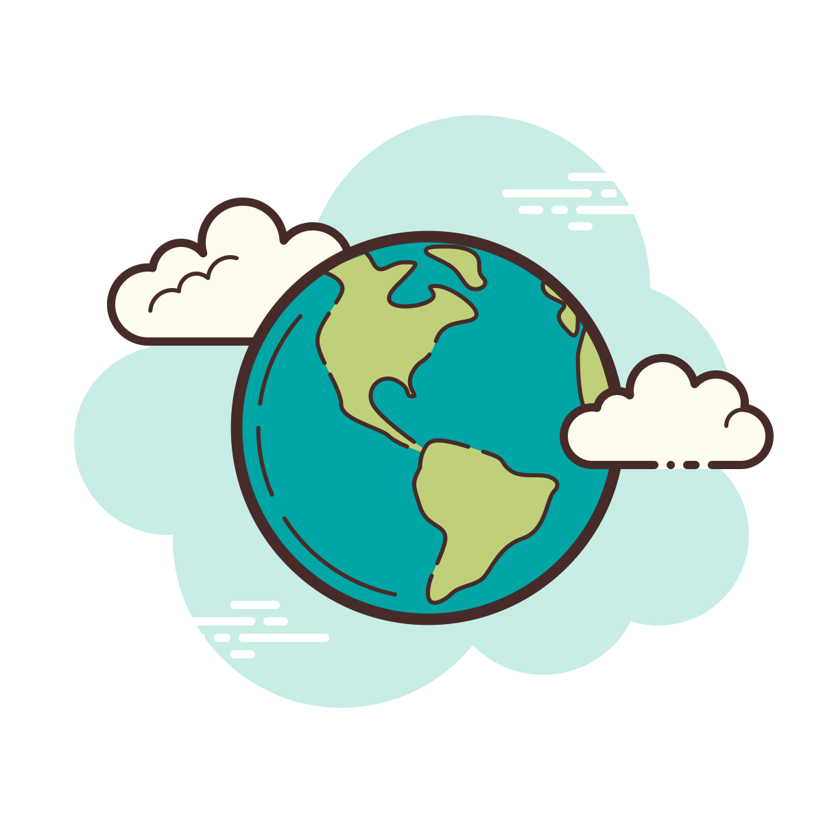cloud style america icon