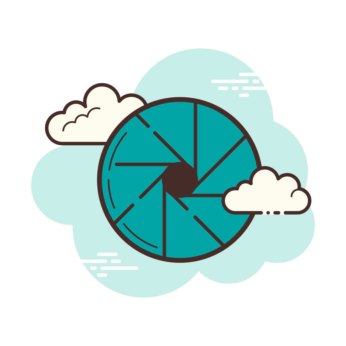 cloud style aperture icon