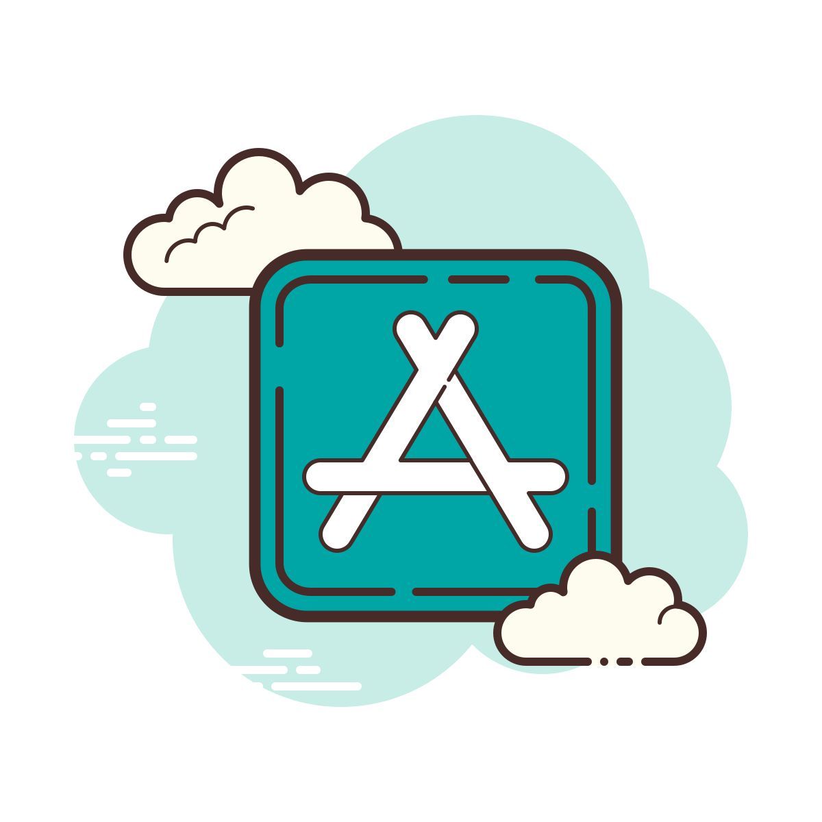 cloud style app store di apple icon