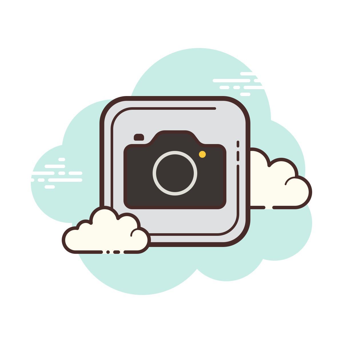 cloud style fotocamera apple icon