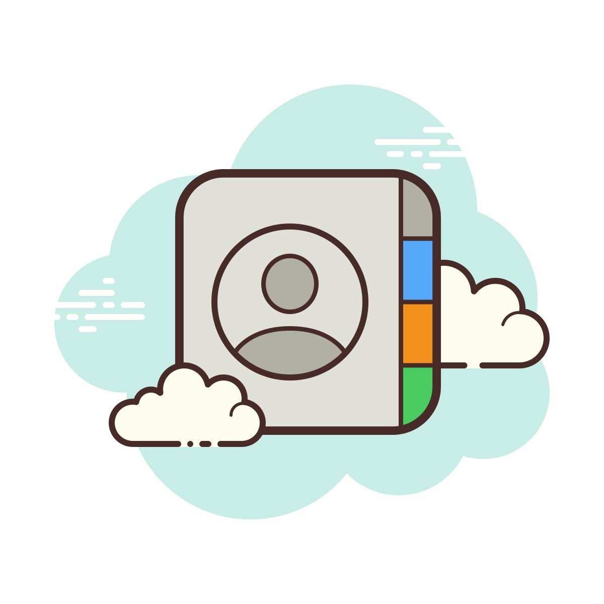 cloud style contacts icon