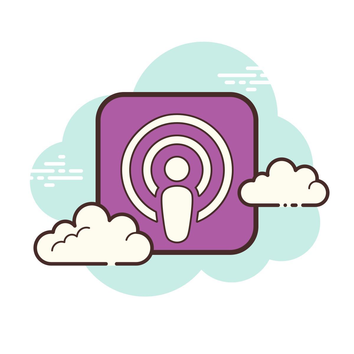 cloud style podcasts icon