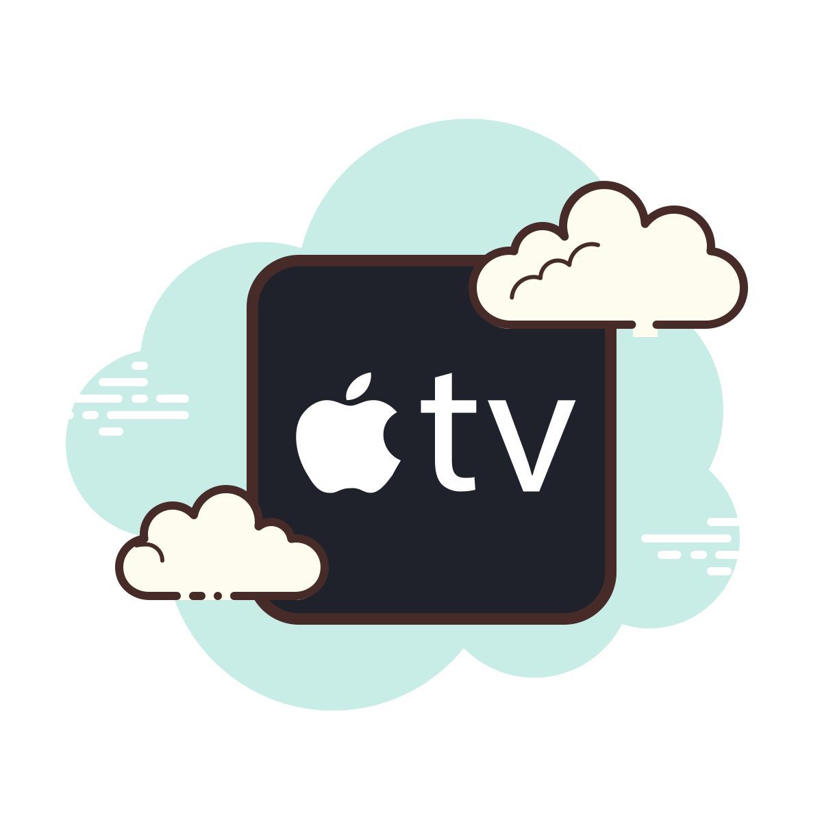 cloud style apple tv icon