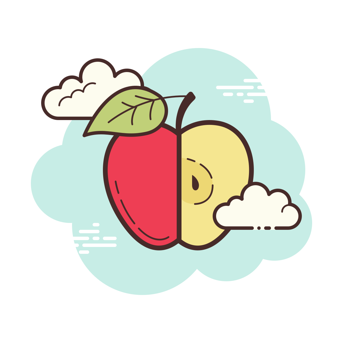 cloud style apple icon