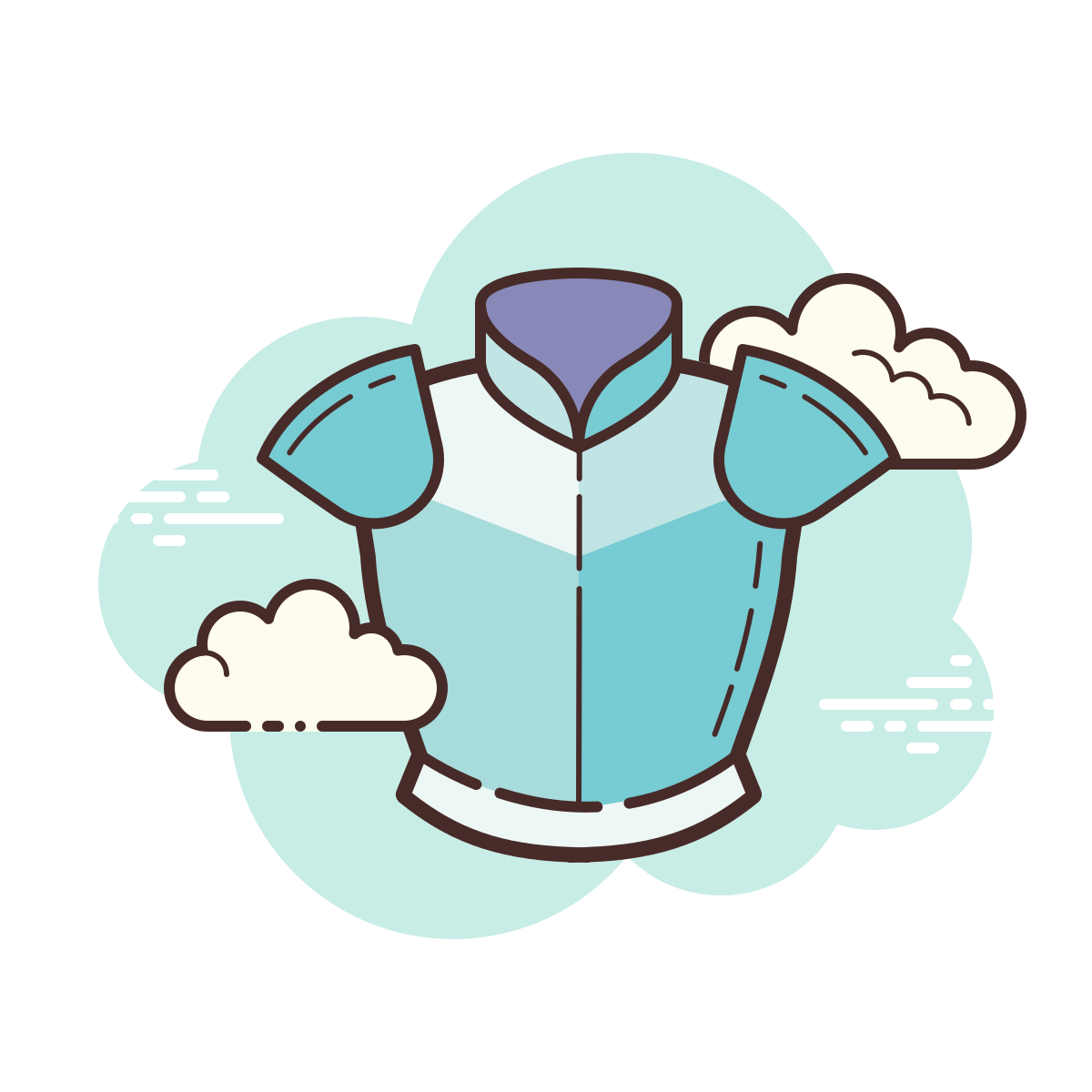 cloud style armored breastplate icon