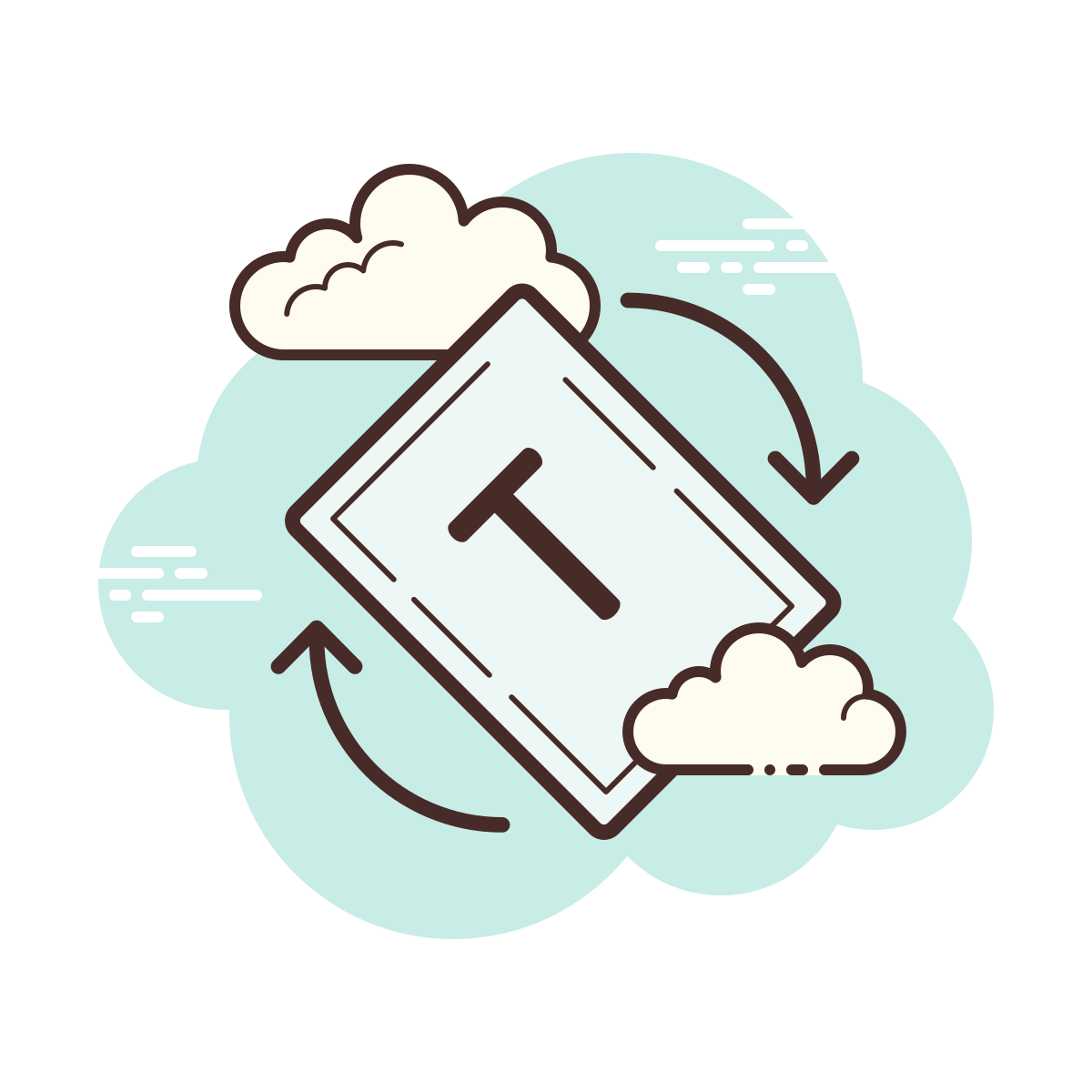 cloud style auto rotate based on text icon