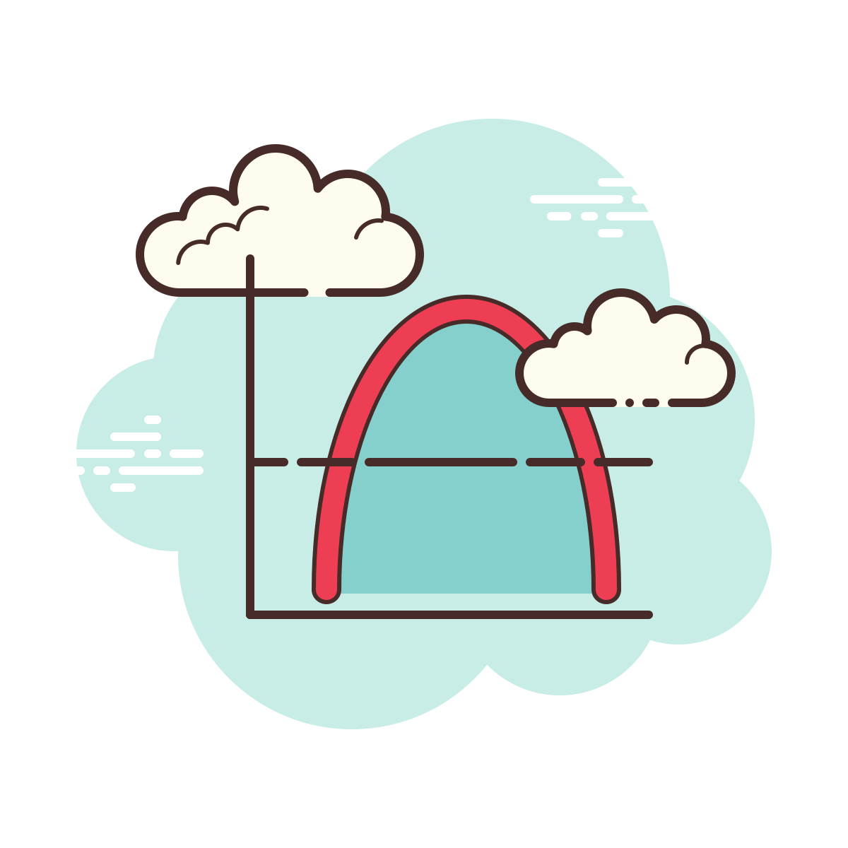 cloud style average value icon