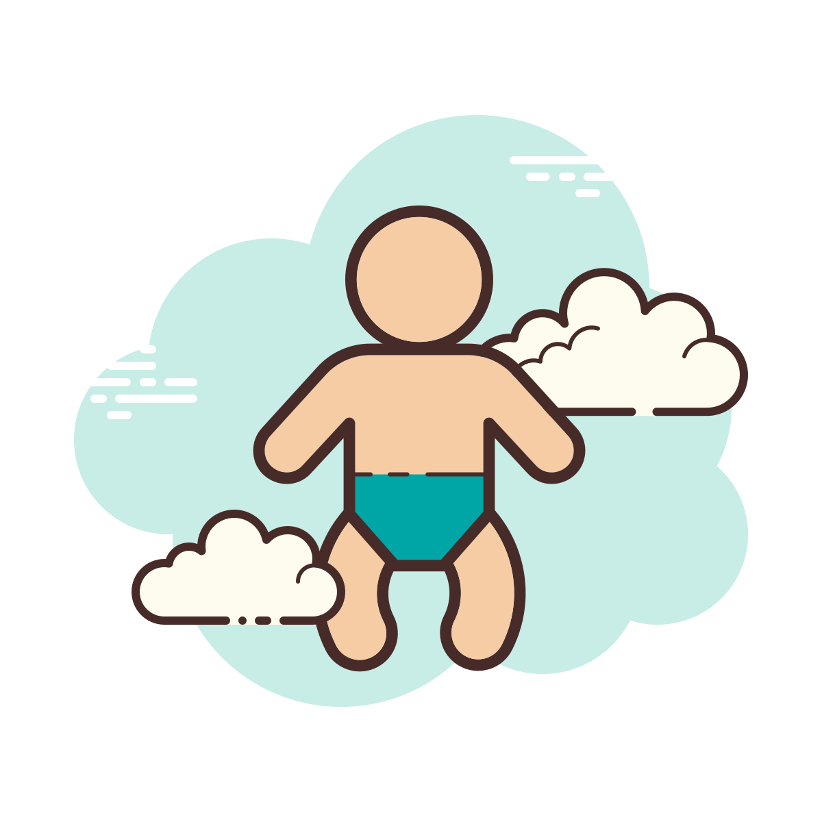 cloud style baby icon