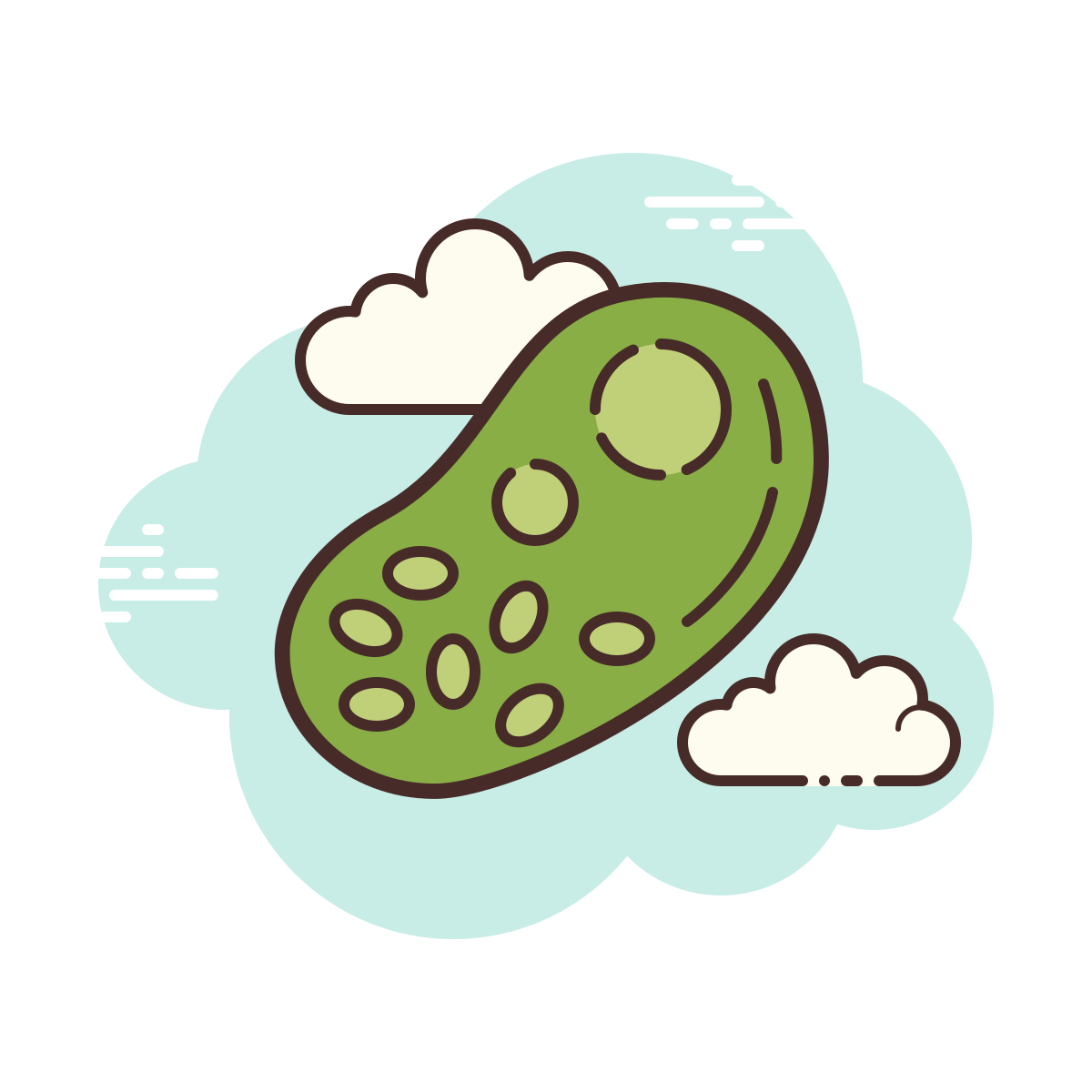 cloud style bacteria icon
