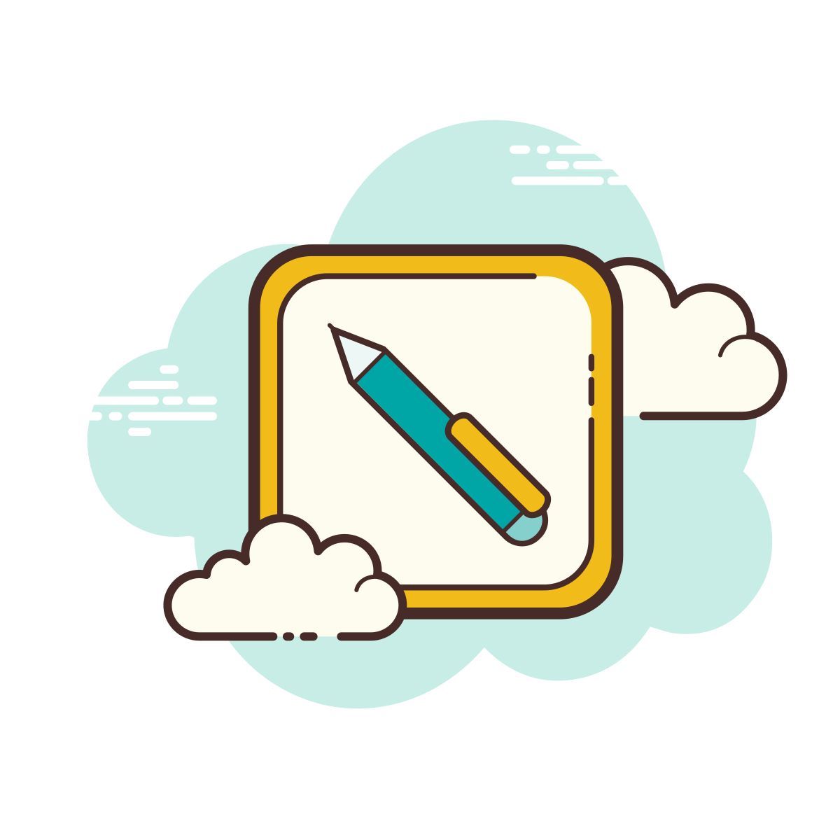 cloud style 볼 포인트 펜 icon