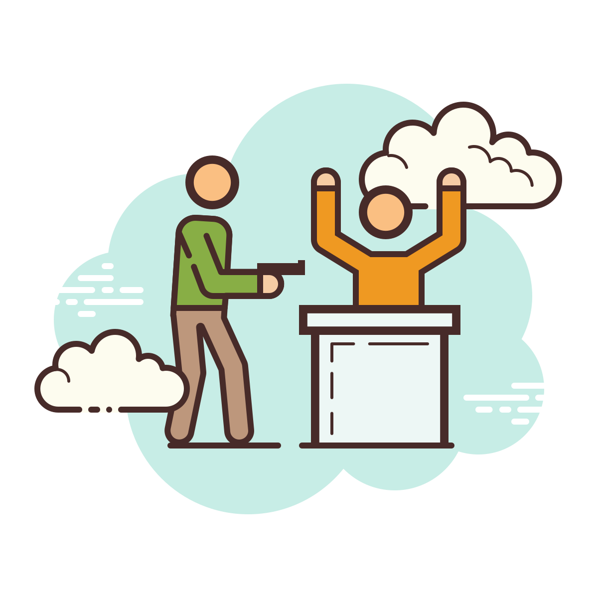 cloud style bank robbery icon