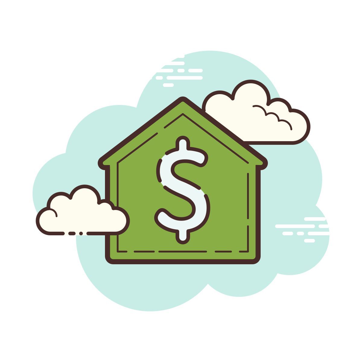 cloud style banco icon