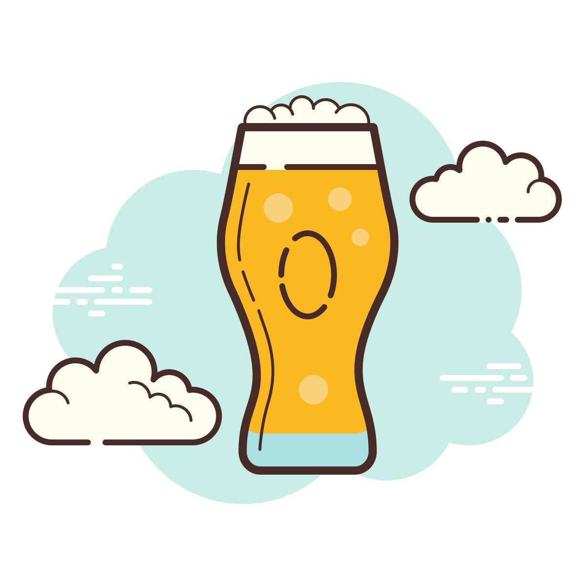 cloud style 啤酒杯 icon