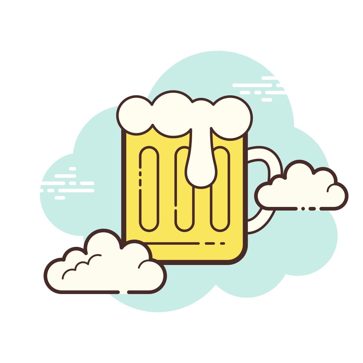 cloud style beer icon