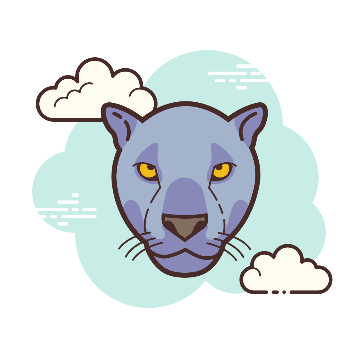 cloud style black jaguar icon