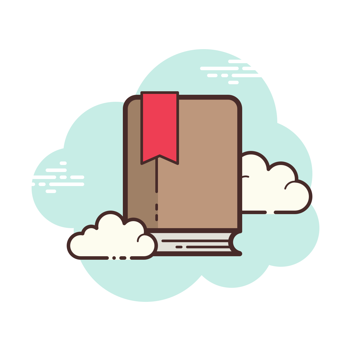 cloud style bookmark ribbon icon