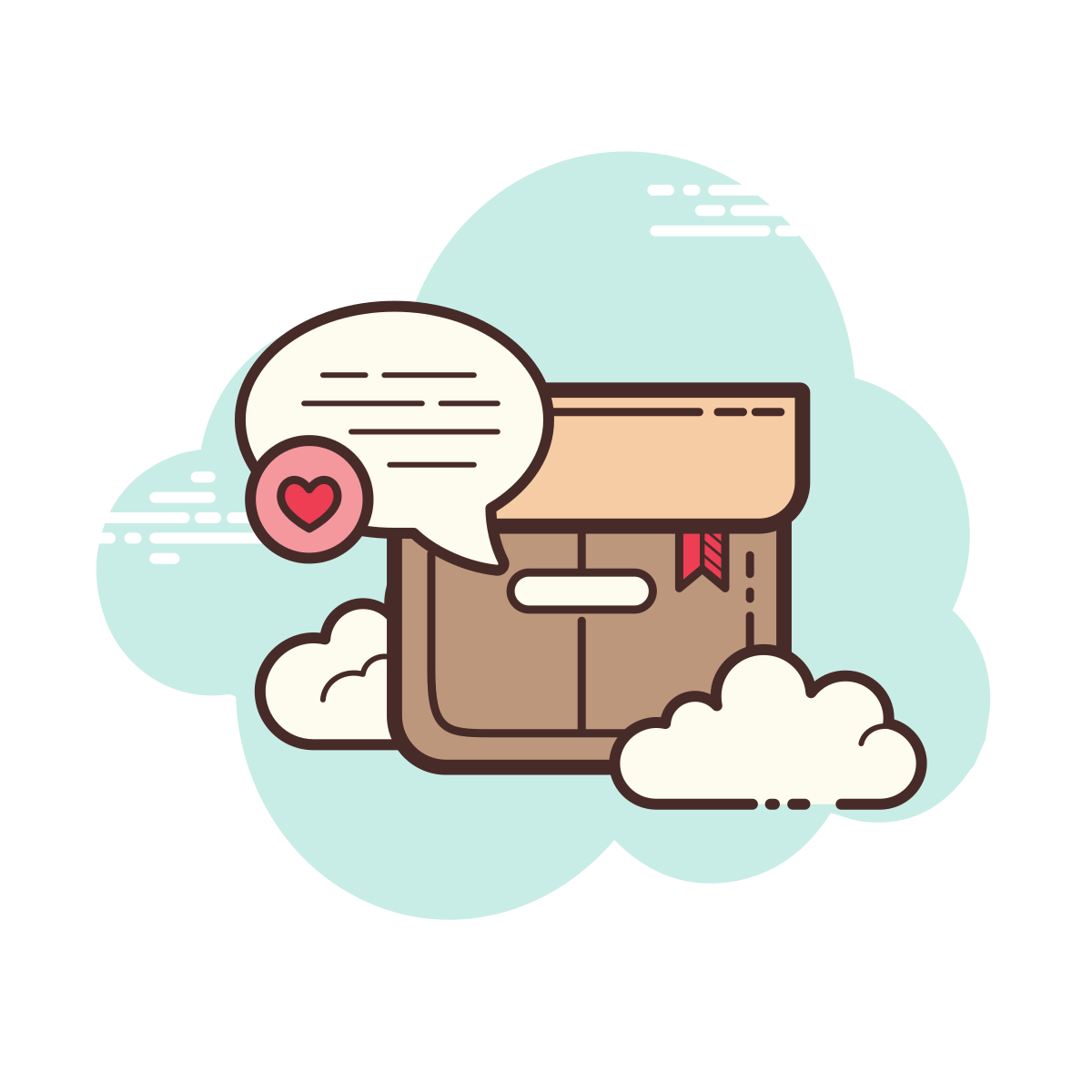 cloud style box icon