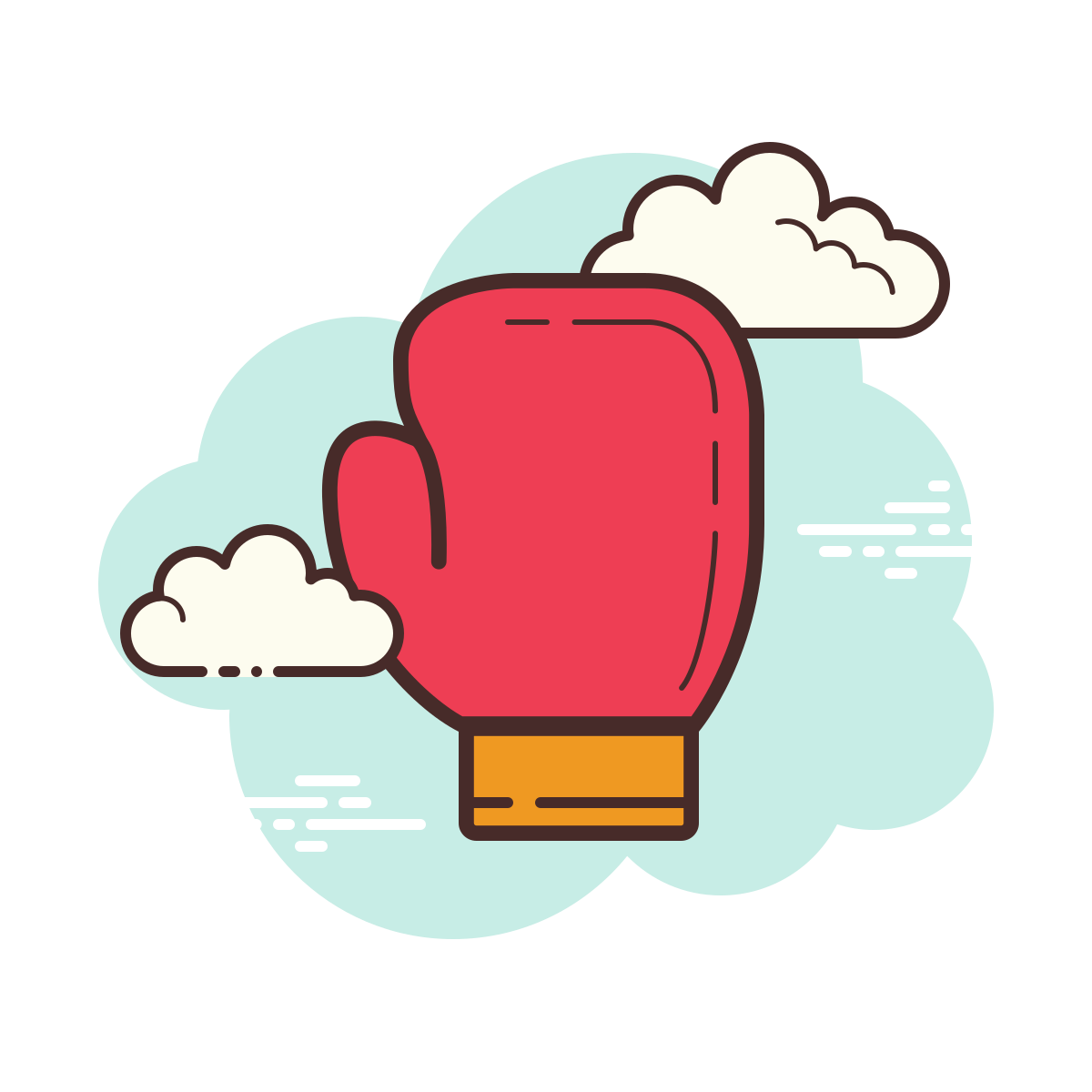 cloud style boxing icon