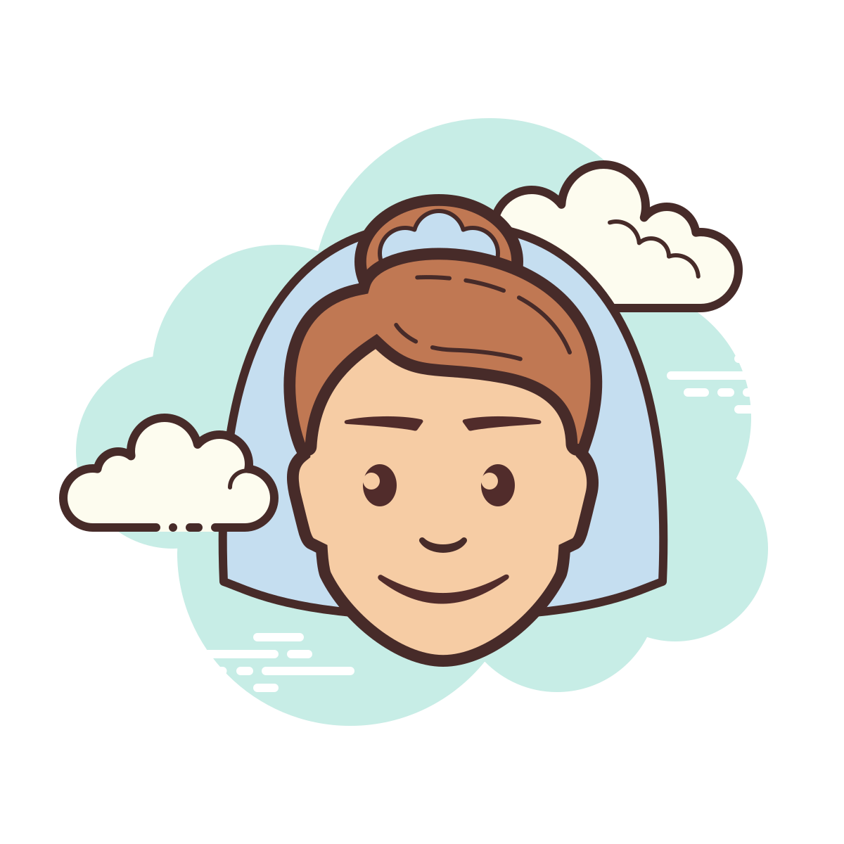 cloud style bride icon