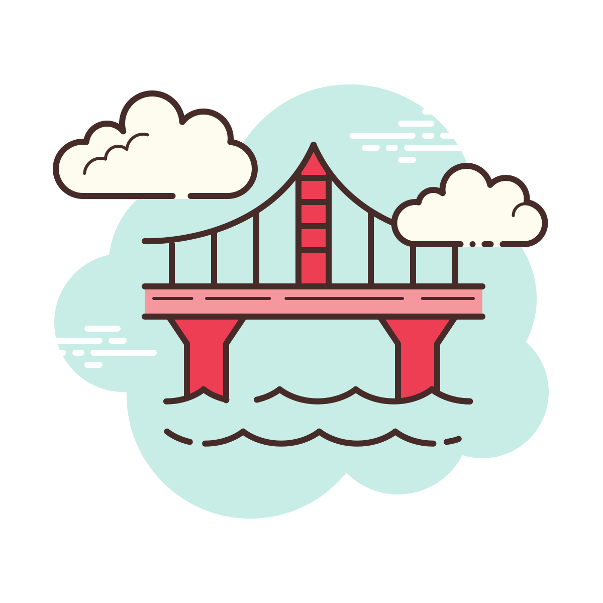 cloud style bridge icon