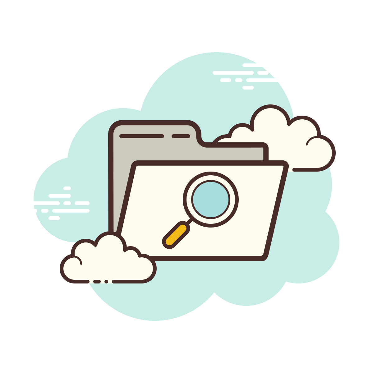 cloud style browse folder icon
