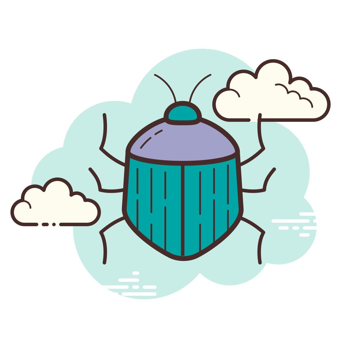 cloud style bug icon