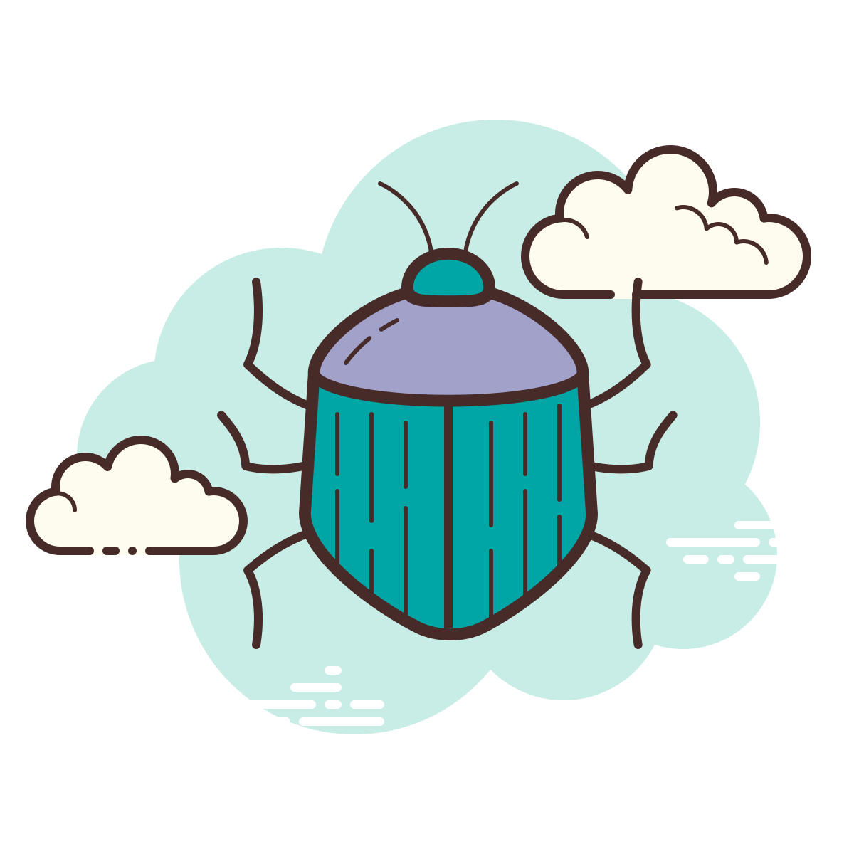 cloud style bug icon