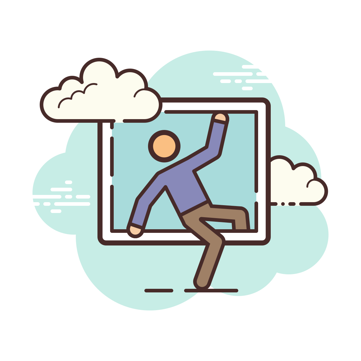cloud style burglary icon