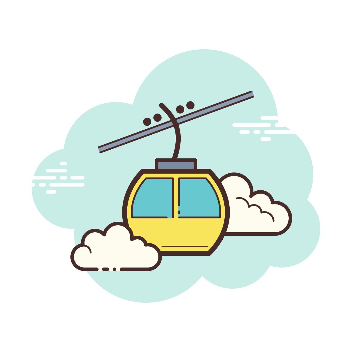 cloud style 缆车 icon