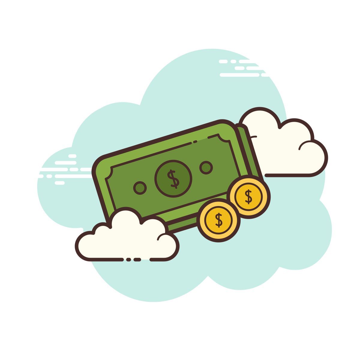 cloud style kasse icon