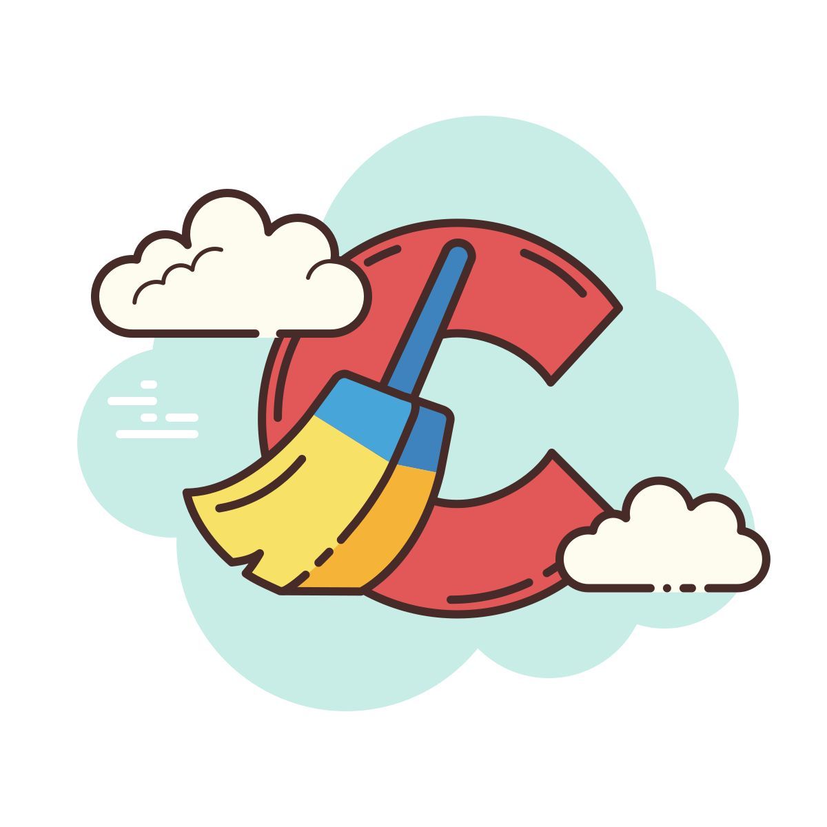 cloud style ccleaner icon