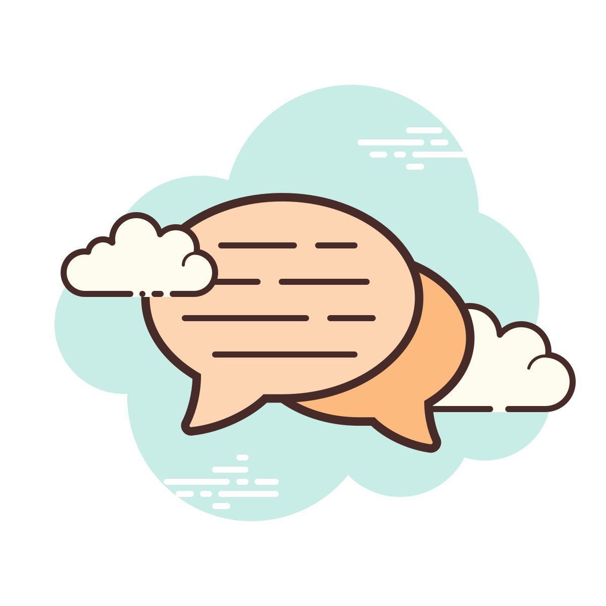 cloud style chat icon