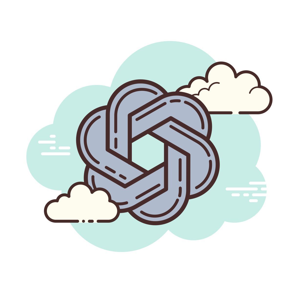 cloud style chatgpt icon