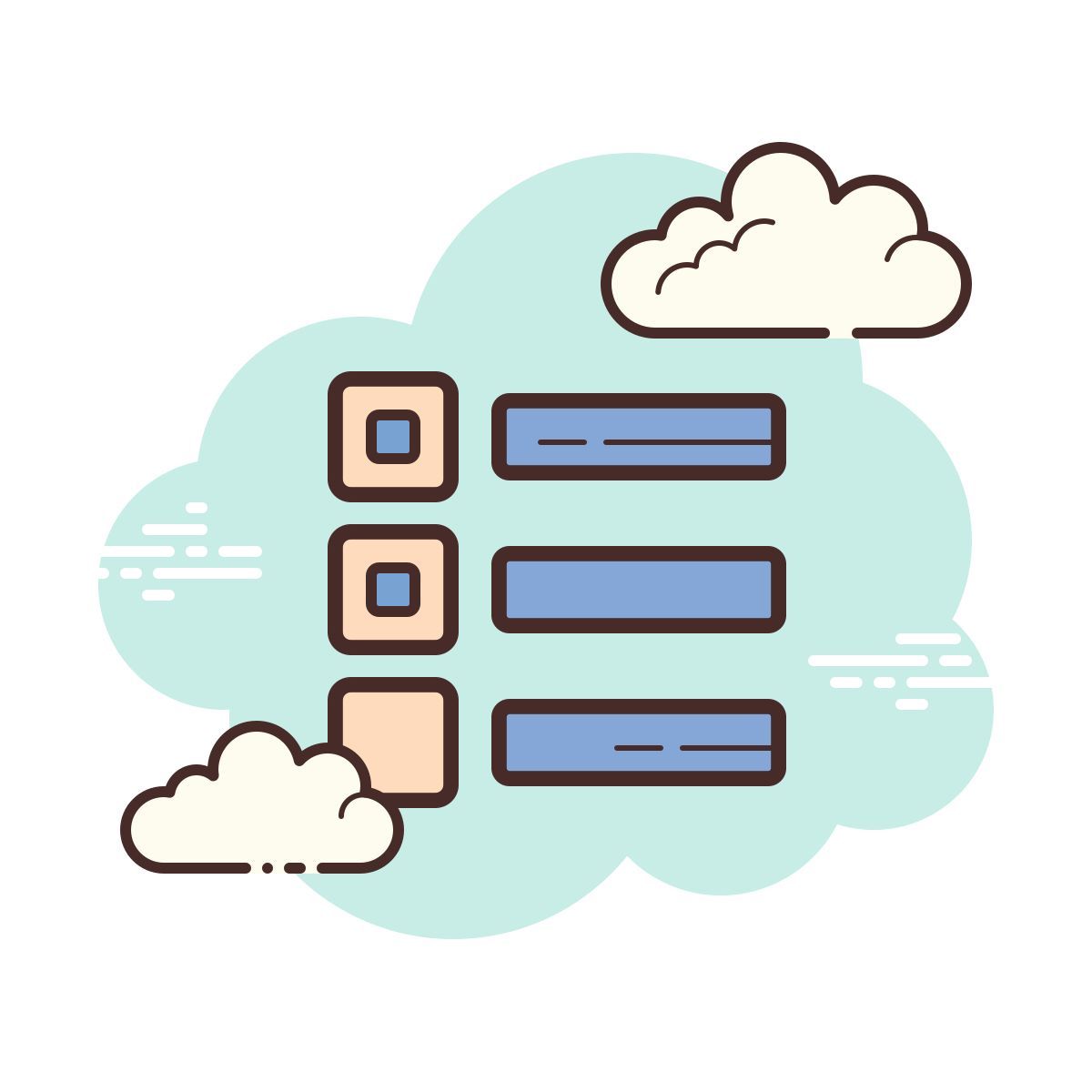 cloud style checklist icon