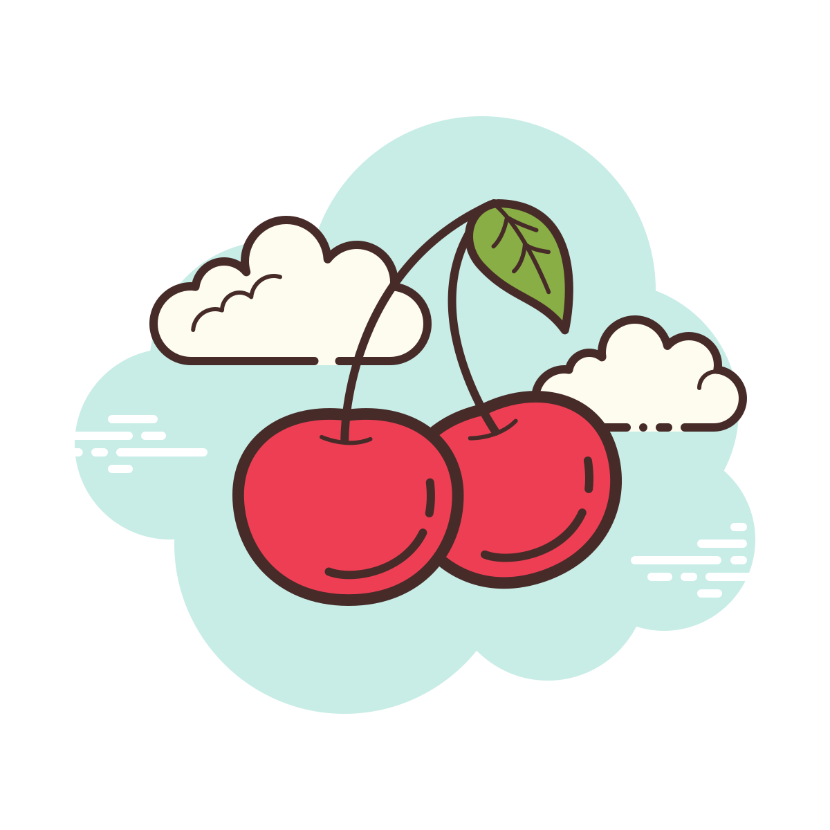 cloud style cherry icon