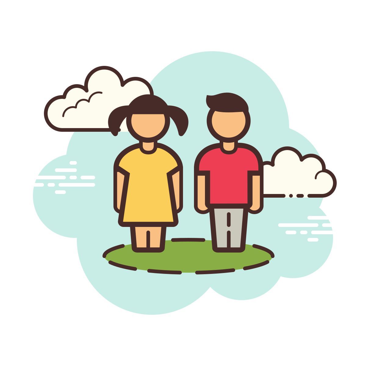 cloud style zona sicura per i bambini icon