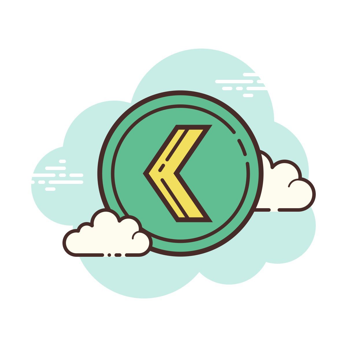 cloud style back to icon