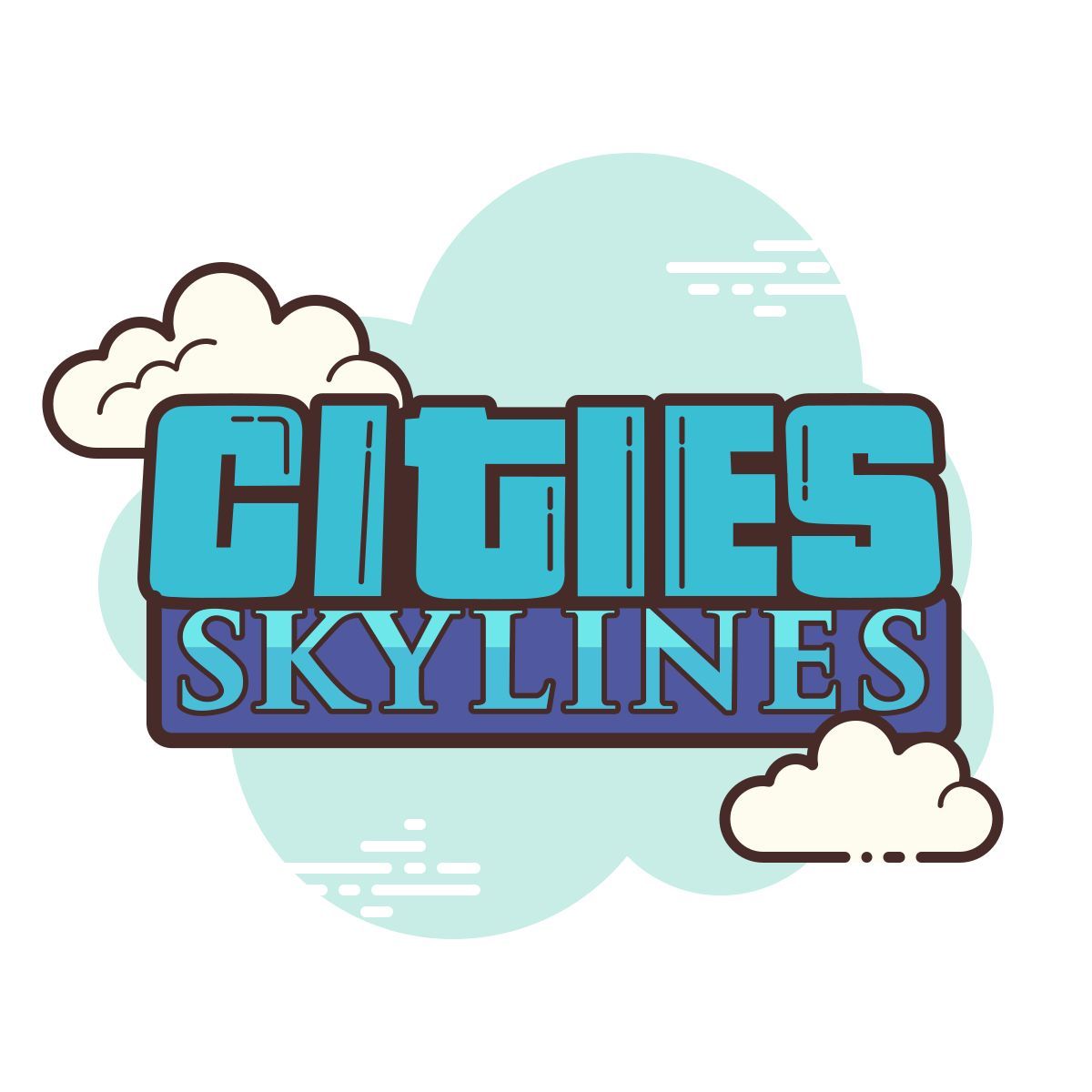 cloud style 城市天际线 icon