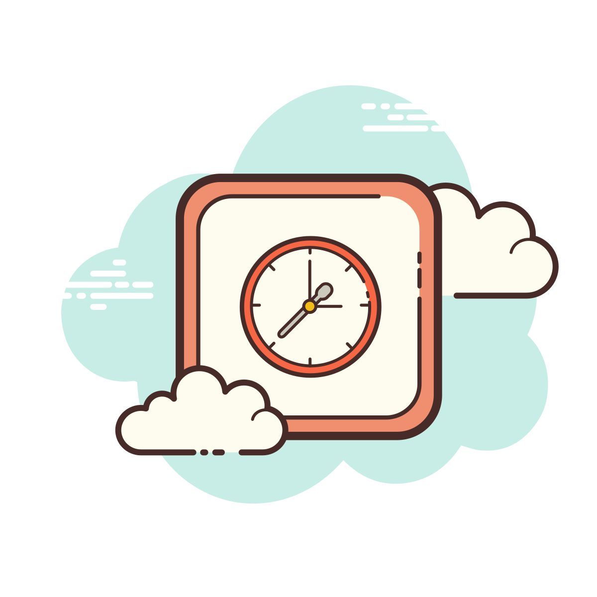 cloud style uhr icon