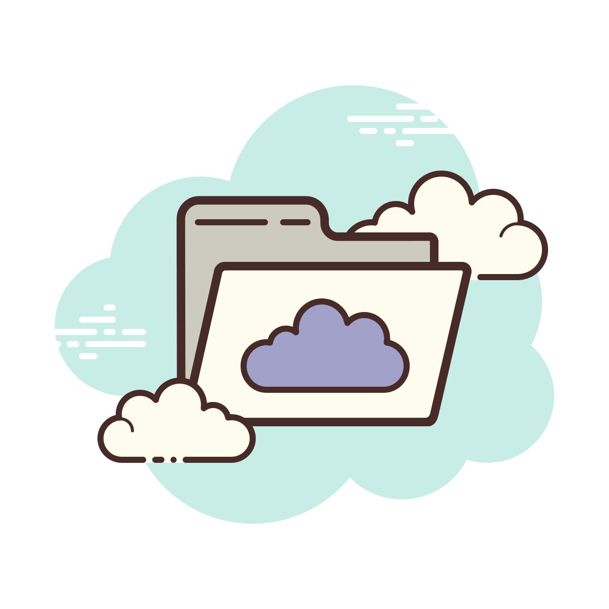 cloud style cloud folder icon