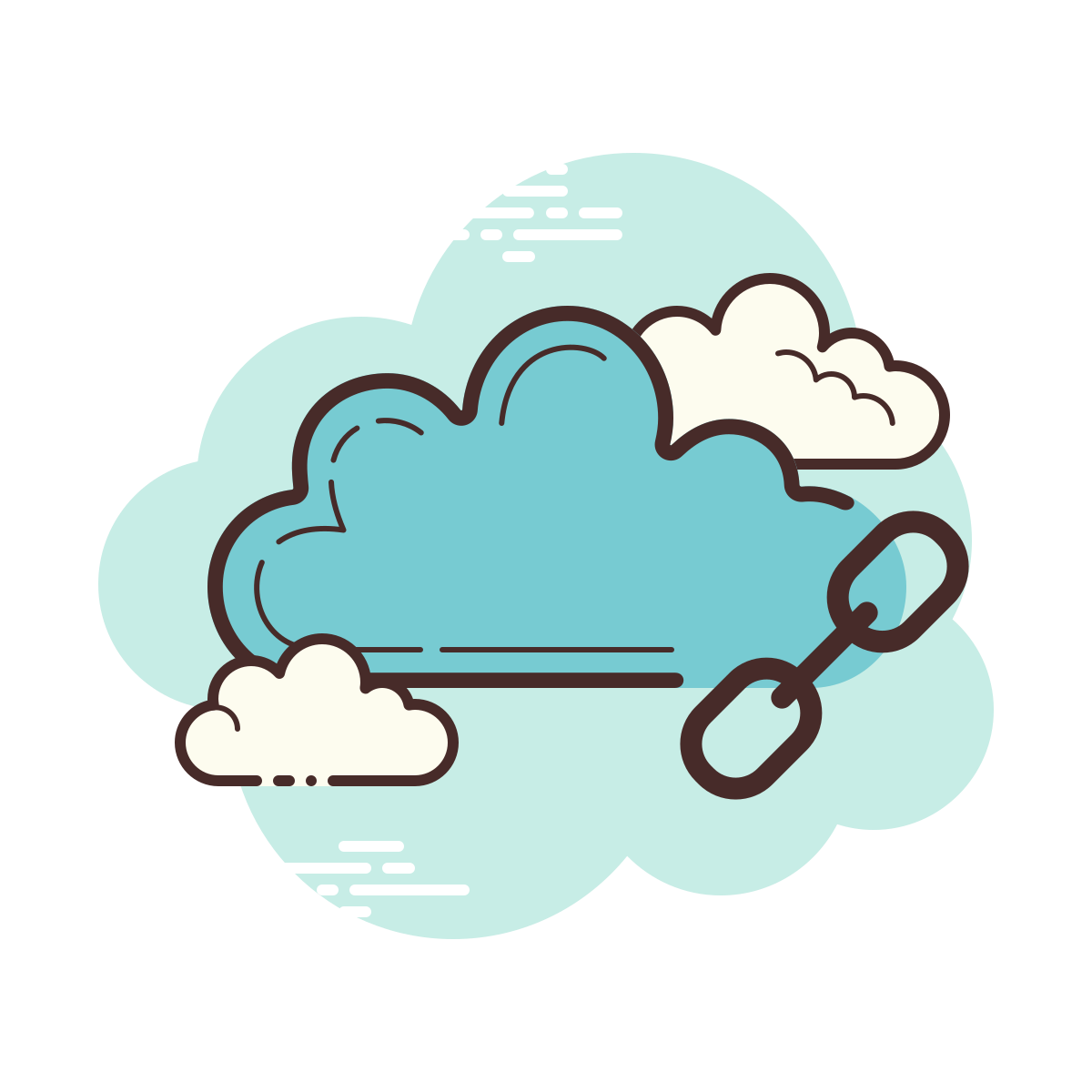 cloud style cloud link icon