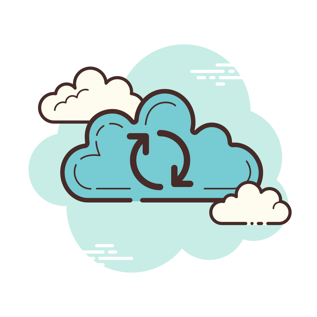 cloud style cloud sync icon
